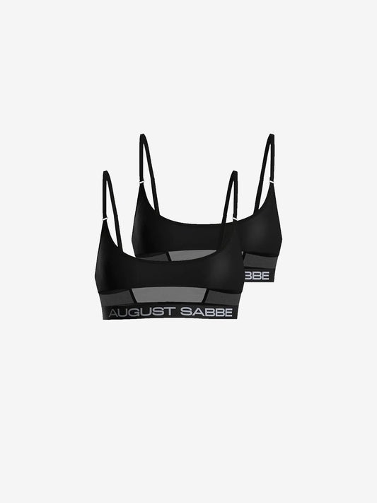 Sabbe Bralette, Black, 2-Pack