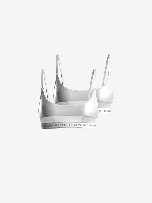 Sabbe Bralette, White, 2-Pack