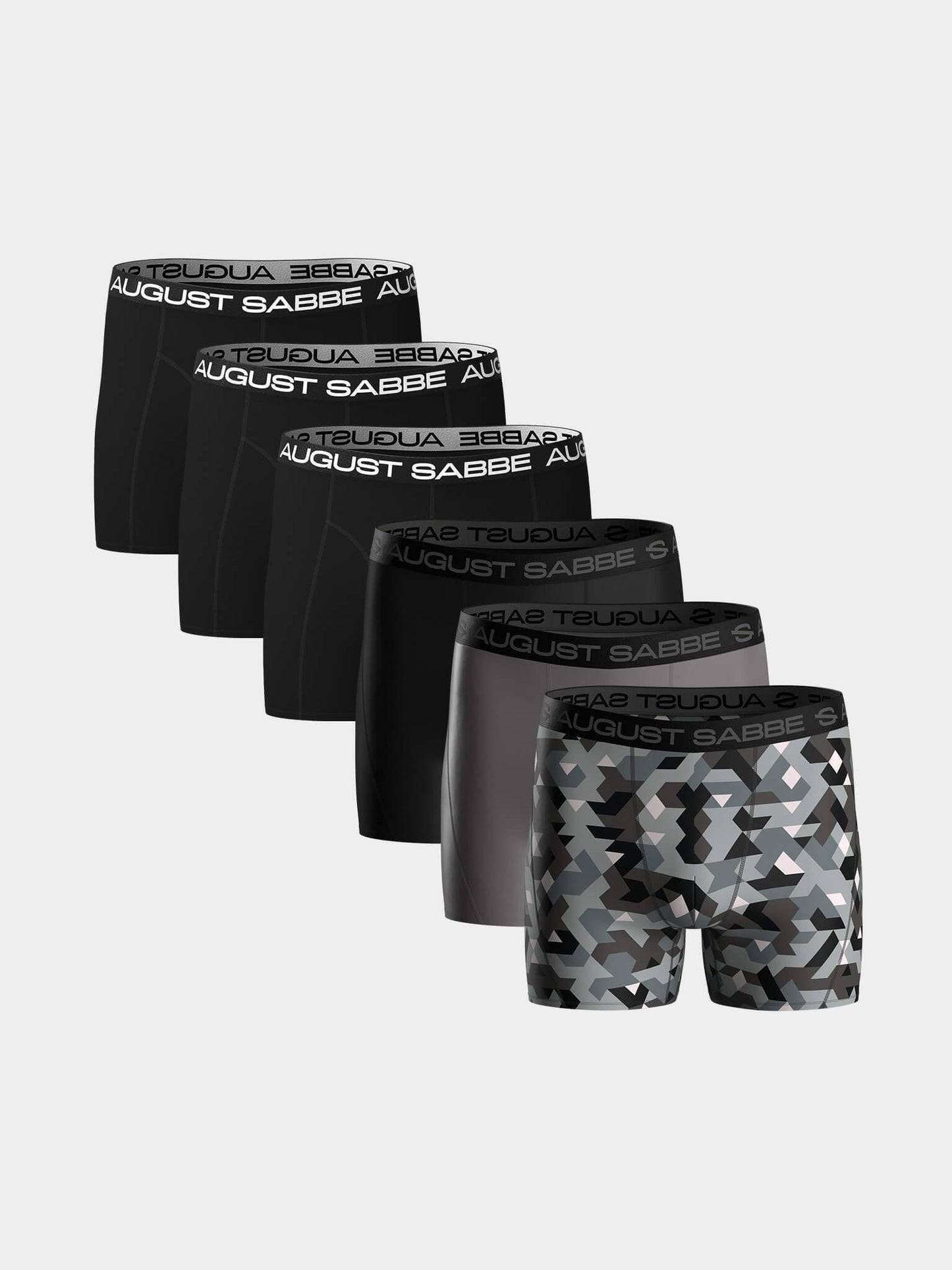 Daily, Black + Sport, Camouflage, 6-Pack