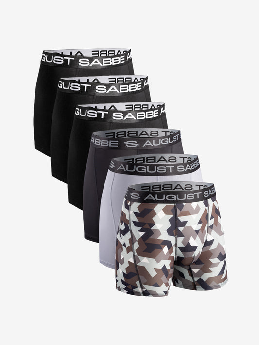 Daily, Black + Sport, Camouflage, 6-Pack