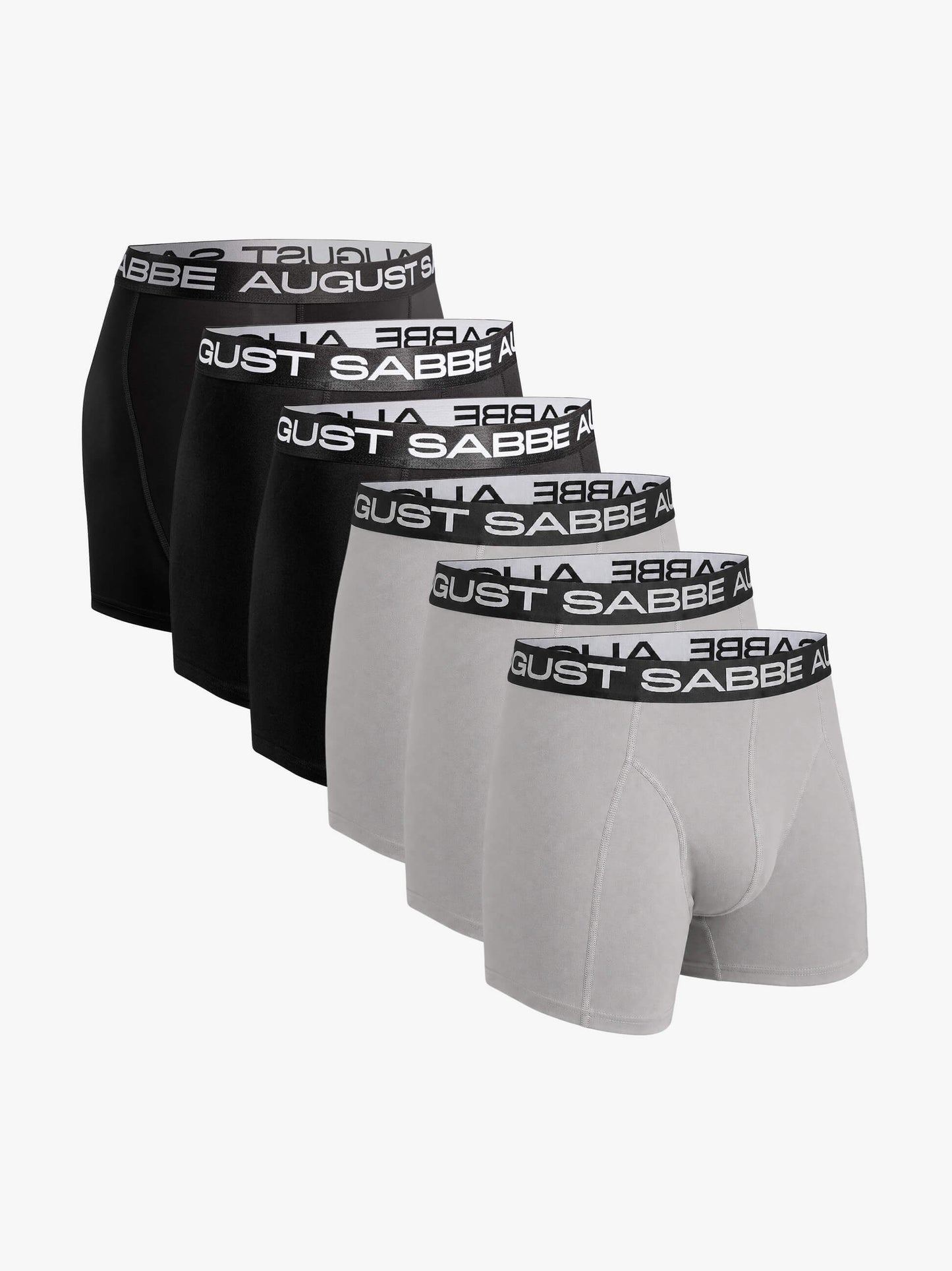 Daily, Grey and Black + Sport, Black, 6-Pack