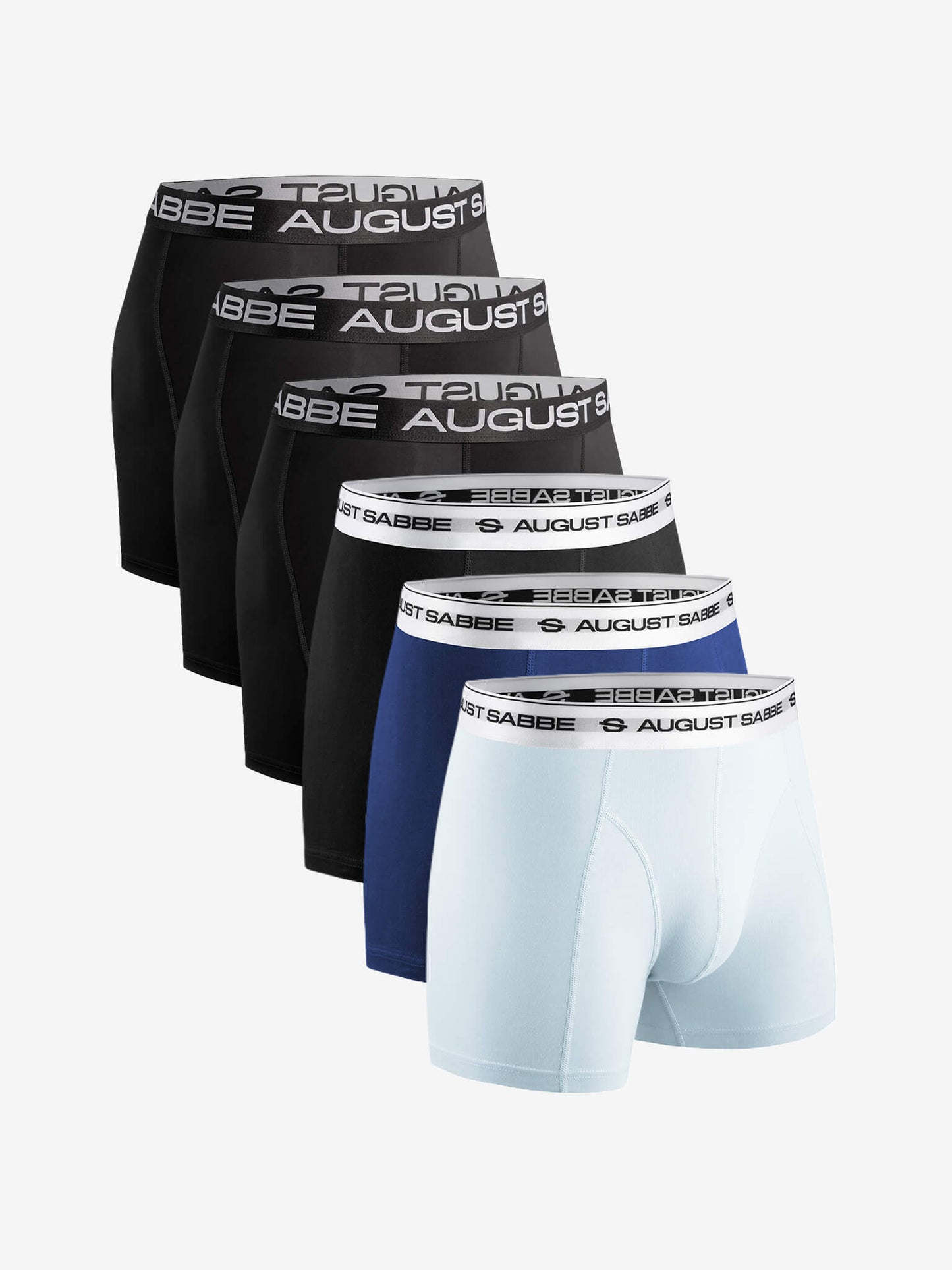 NEW! Sport, Black + Daily Blue, 6-Pack
