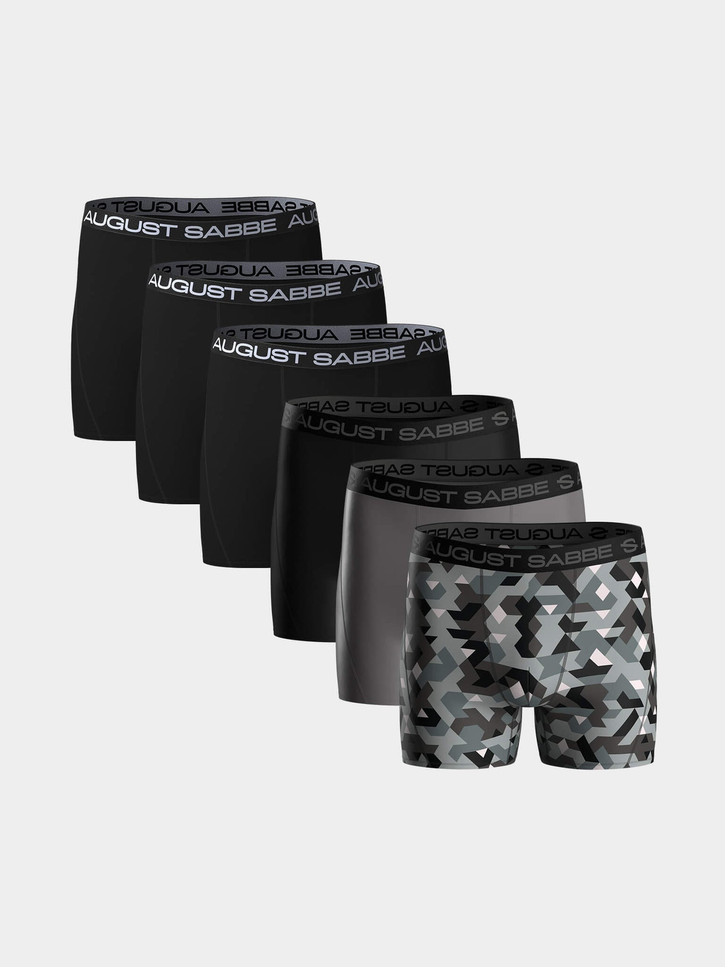 Sport, Black and Camouflage, 6-Pack