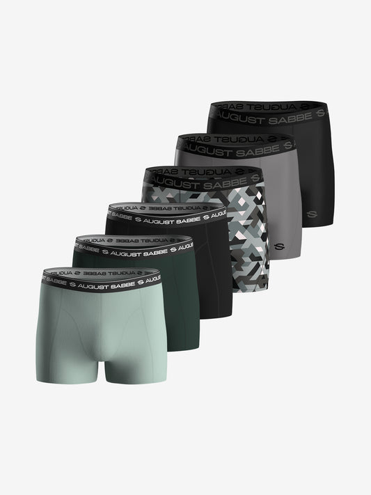 NEW! Green + Camouflage, 6‑Pack